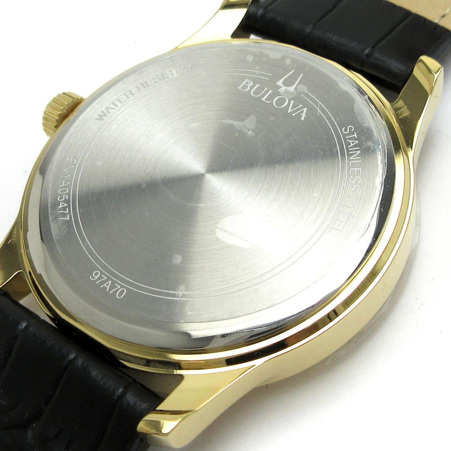 BULOVA（ブローバ） 時計 ゴールドラウンド メンズ 3針 革 97A70