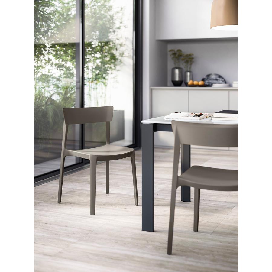 calligaris（カリガリス） ダイニングチェア スキン ブラック(樹脂素材