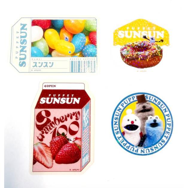 F】 パペットスンスン キラキラ ダイカットステッカーセット : トレカ