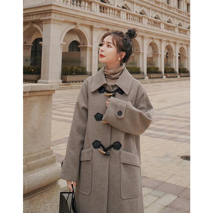 ヘリンボーン コート ロング ダッフルコート アウター レディース 冬