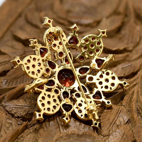 碌山 ガーネット 雪華 ブローチペンダント 碌山の真骨頂！ 美しい