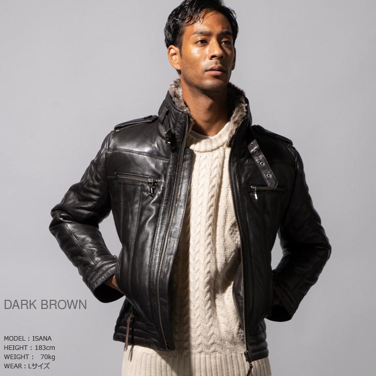 Liugoo Leathers 【30%OFFクーポン】Liugoo Leathers 本革 中綿ダウン