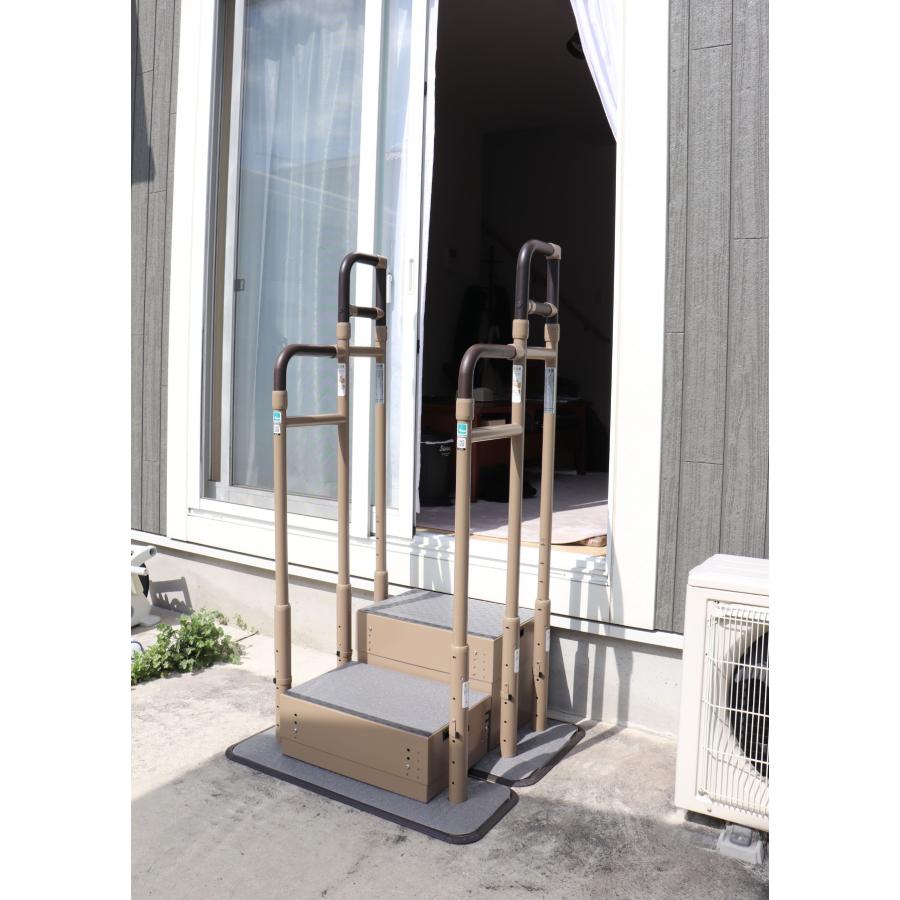 BS桜 2-1 ステップ台2段付 633-321S 手すり 玄関 住宅改修 掃き出し窓