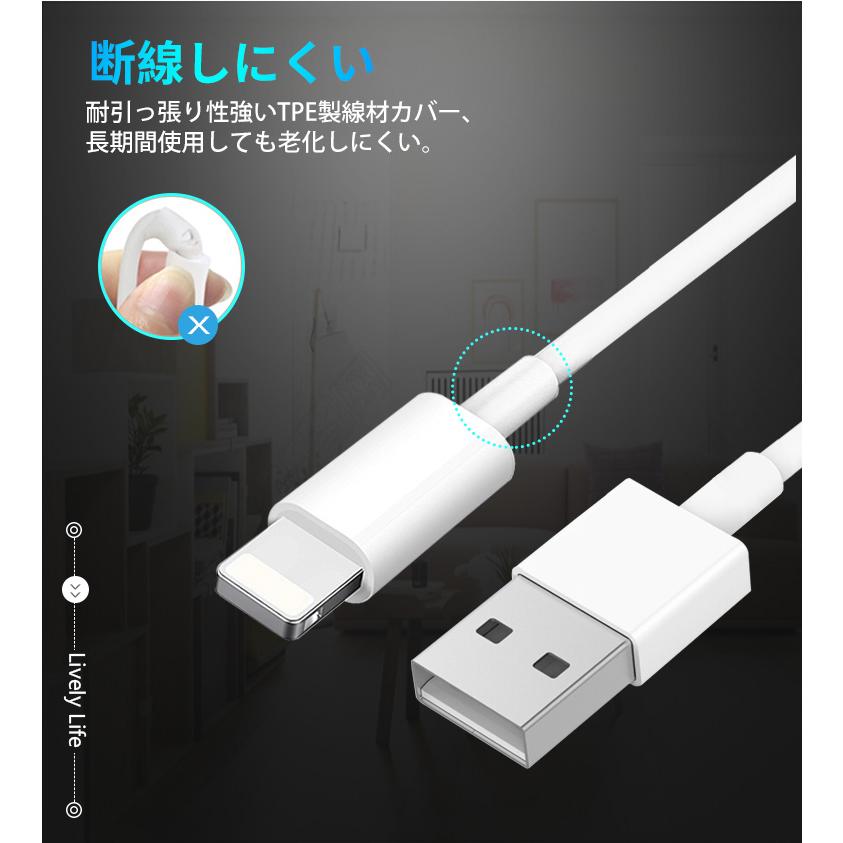 LivelyLife（ライブリーライフ） 2本セット iPhone USB 充電ケーブル