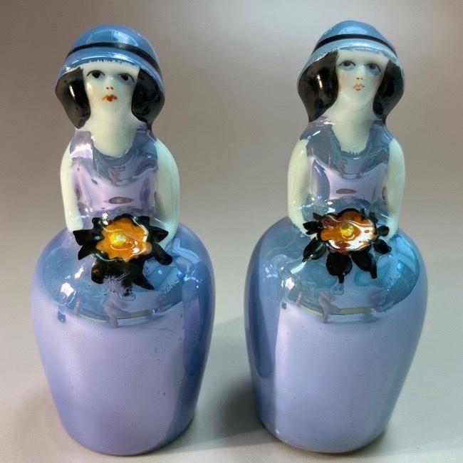 オールドノリタケ/デコレディ/パウダーボックス】アールデコ/ラスター