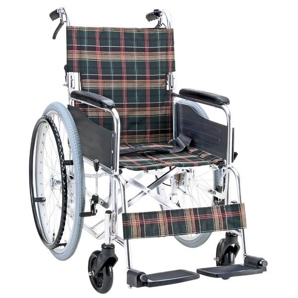 車いす 自走式 背折れタイプ 座面幅42cm 非課税 （ 車椅子 車イス 介護