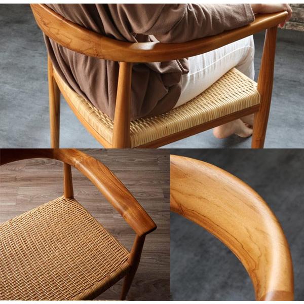 ダイニングチェア チーク材 アームチェア （ チェア 木製 椅子