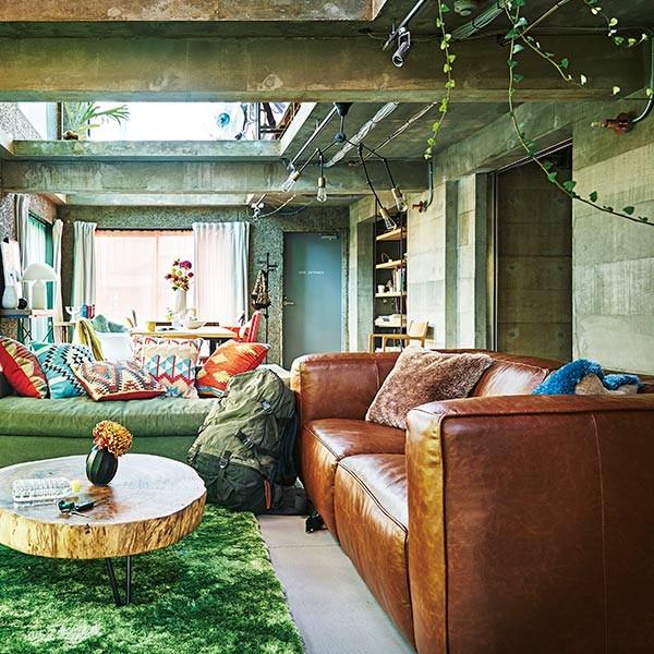 レザーソファ 本革 2人掛け ビンテージ調 幅207cm （ 開梱設置 送料