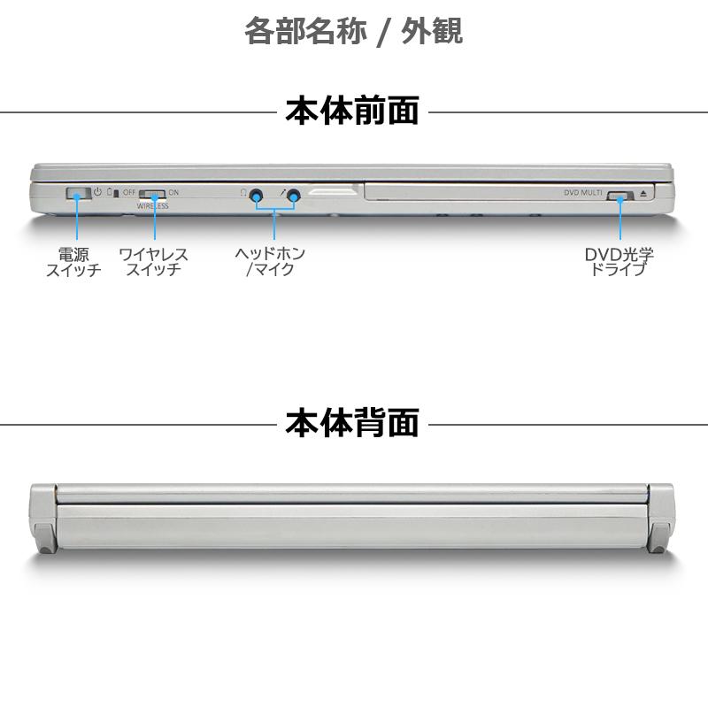 Let's note SX Panasonic CF-SX4/第5世代 Core i5/メモリ:4GB/SSD