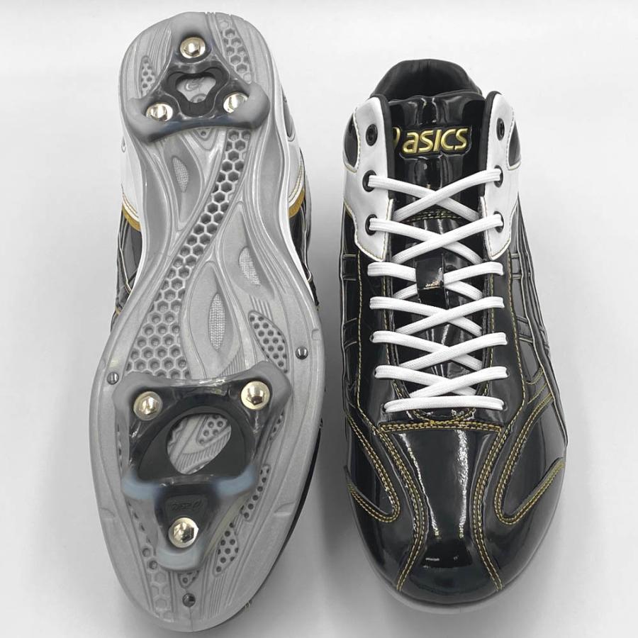 ASICS（アシックス） 【サイズ交換送料無料】ブラック×ゴールド 野球