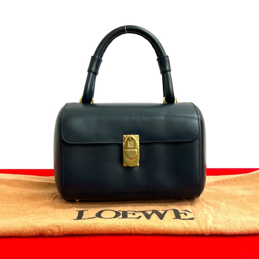 LOEWE（ロエベ） 極 美品 袋付き ヴィンテージ アナグラム ロゴ カーフ