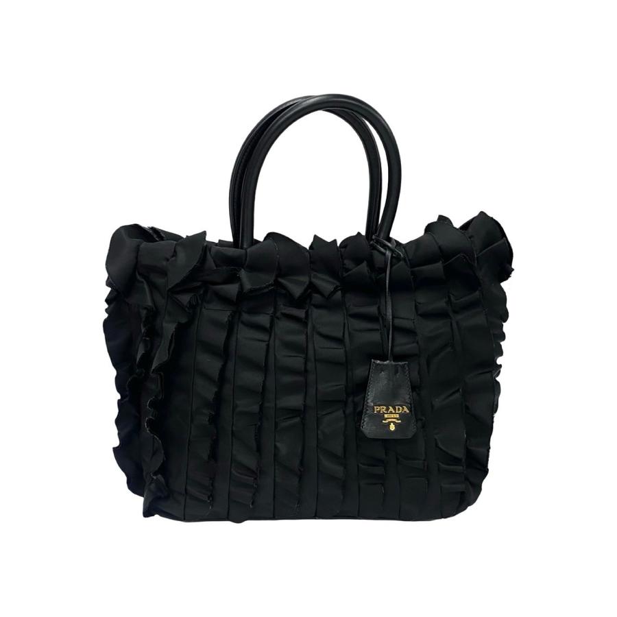 PRADA（プラダ） ほぼ未使用 希少品 カード付 フリル ロゴ 金具