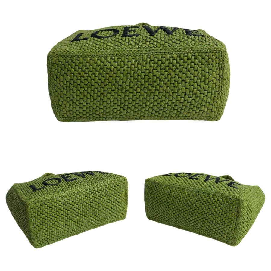 LOEWE（ロエベ） 極 美品 袋付き ロゴ フォント トートバッグ ラフィア