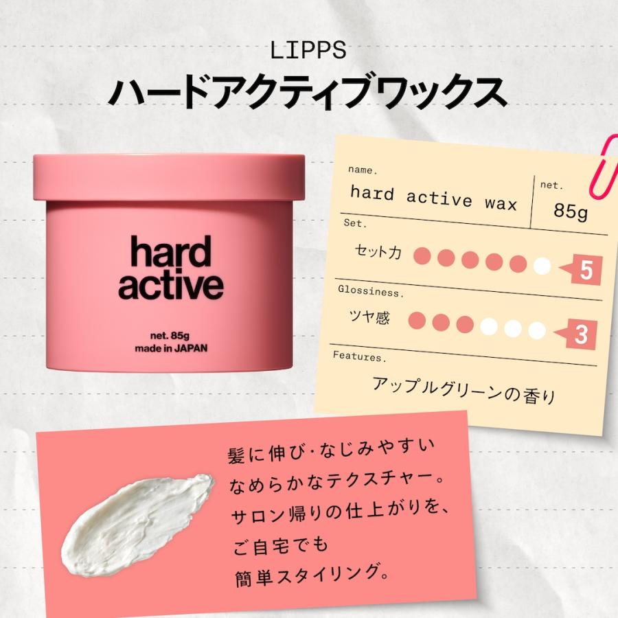 LIPPS（リップス） ヘアワックス 公式 ハードアクティブ ワックス