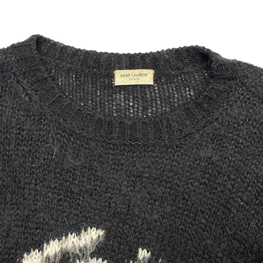 SAINT LAURENT 【中古】 Saint Laurent サンローラン ロゴ モヘア