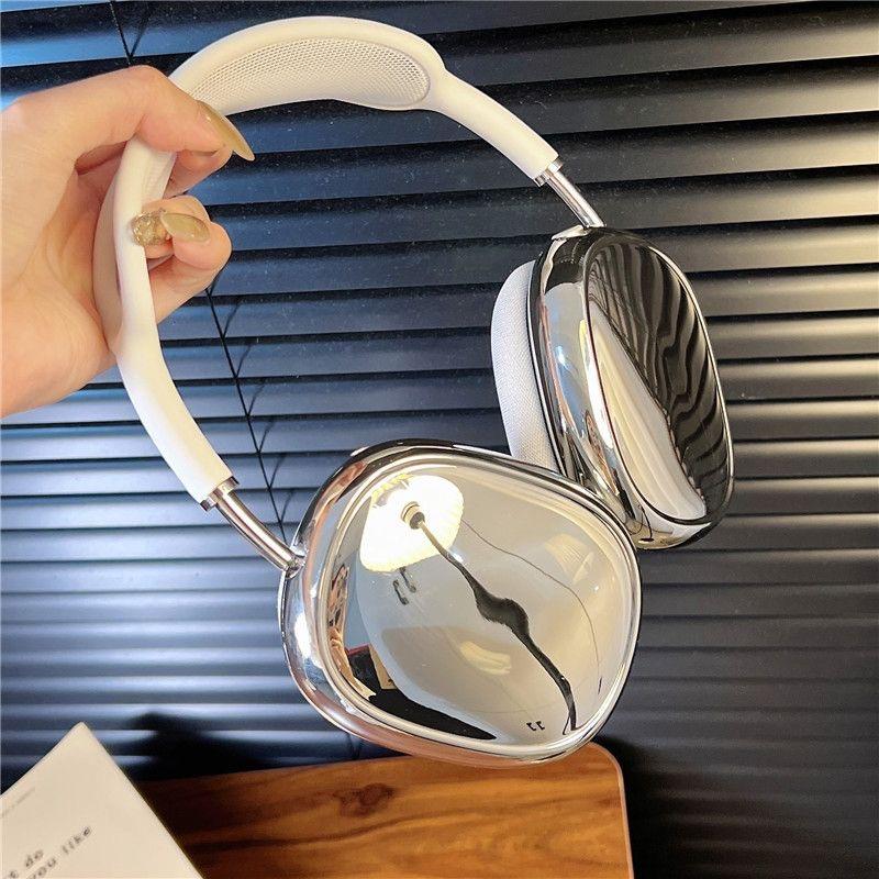 AirPods Max 金属 シルバー ケース カバー シリコン イヤーカップ 保護