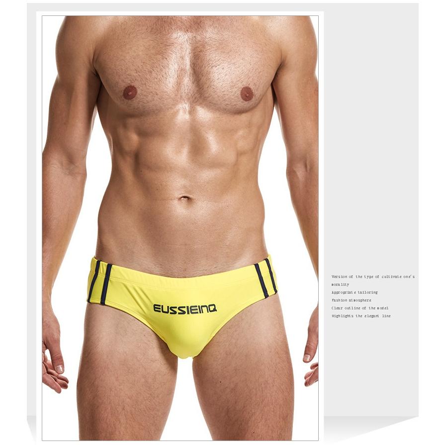 EUSSIEINQ】 競泳水着 メンズ 競泳パンツ 黄色 ビキニパンツ 競パン