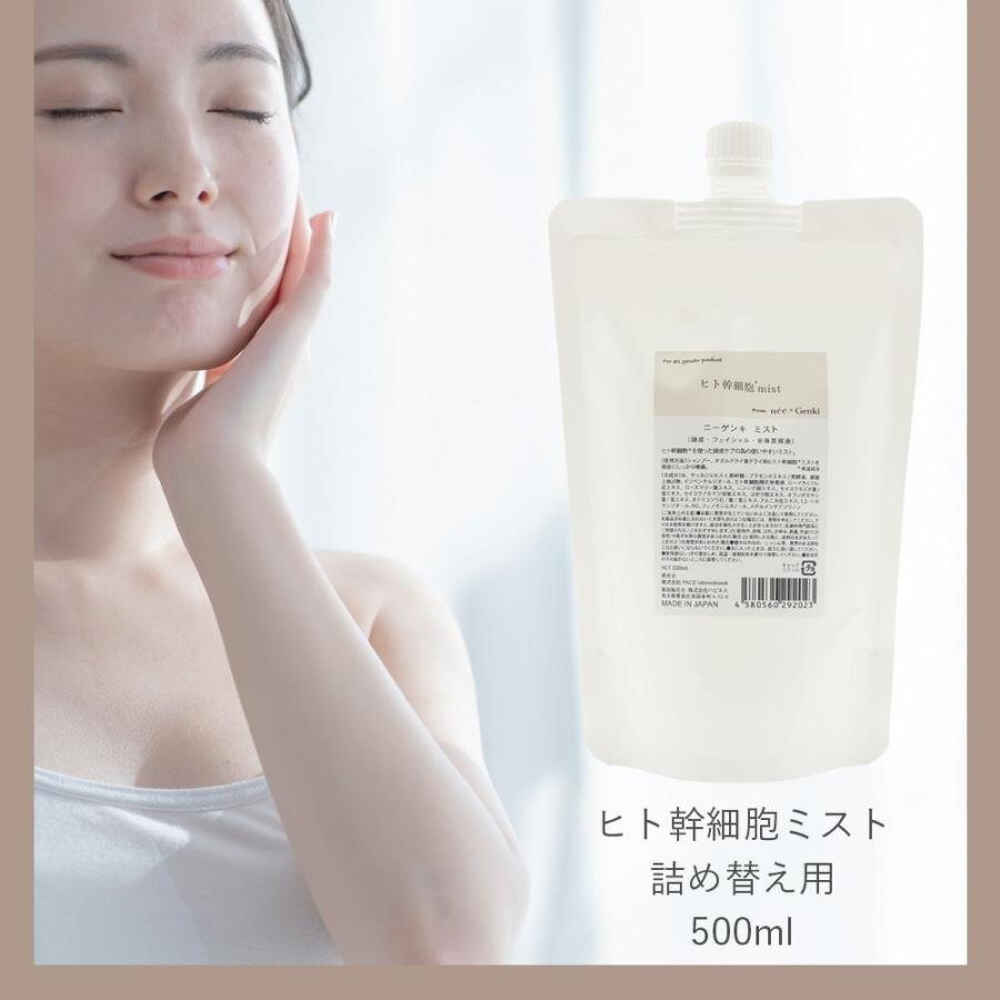 詰替】ニーゲンキ ミスト ヒト幹細胞ミスト 500ml レフィル 全身使える
