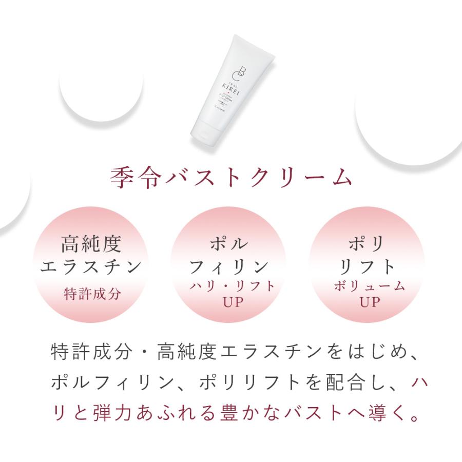 季令 KIREI バストクリーム 120g 高純度エラスチン配合 ボルフィリン