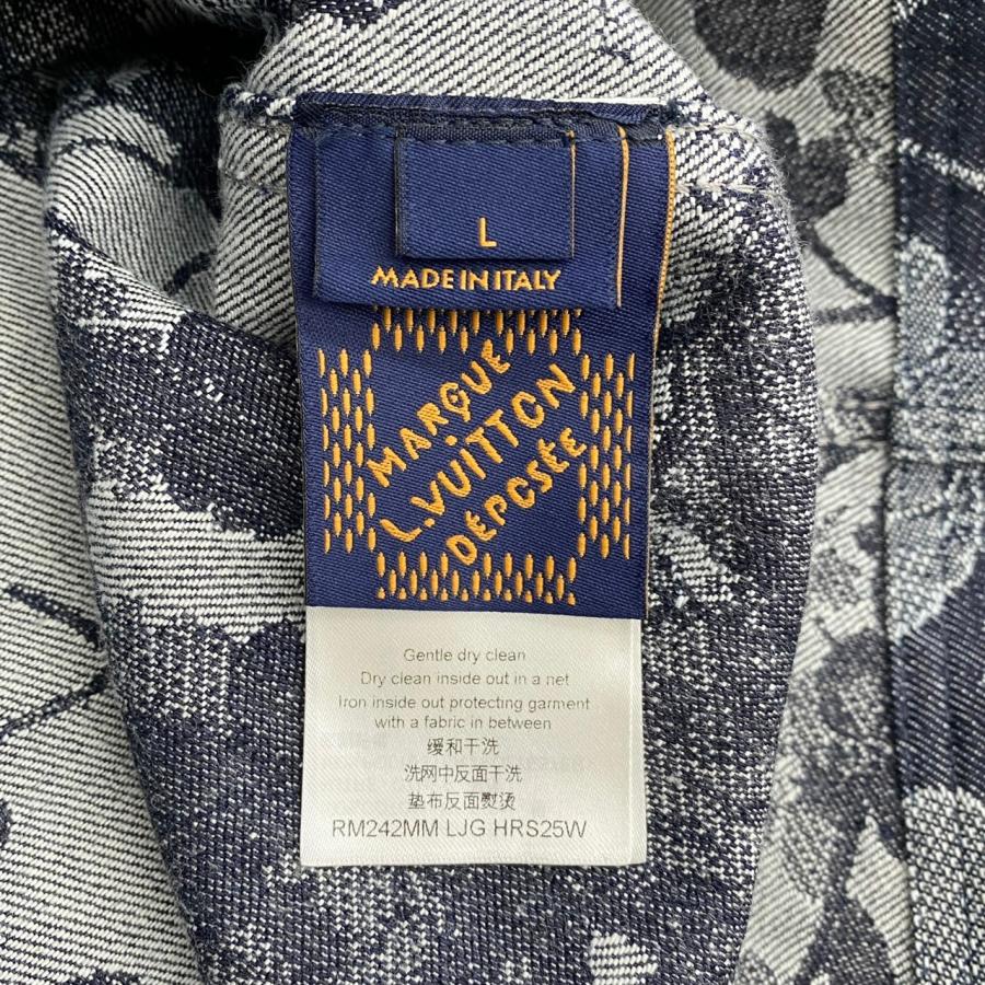 LOUIS VUITTON（ルイ・ヴィトン） 半袖シャツ ロゴ刺繍フラワー総柄