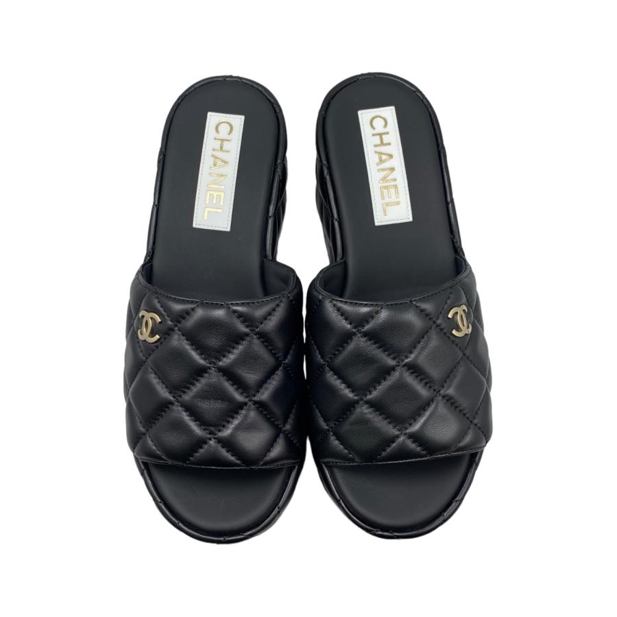 CHANEL（シャネル） 厚底サンダル マトラッセ ココマーク 37サイズ