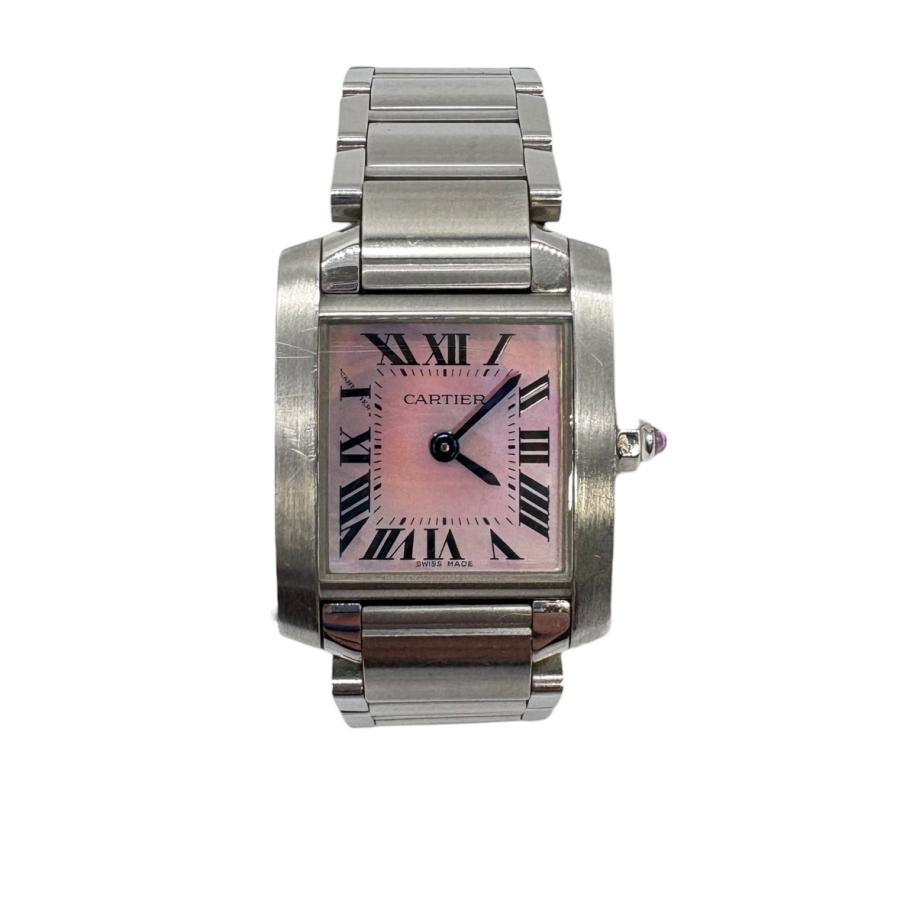 TANK（Cartier） カルティエ タンク フラセーズ SM W51028Q3 SS ピンク