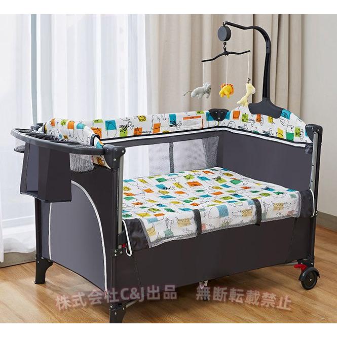 プレイヤードベビーベッド揺りかご折りたたみベビーサークル添い寝