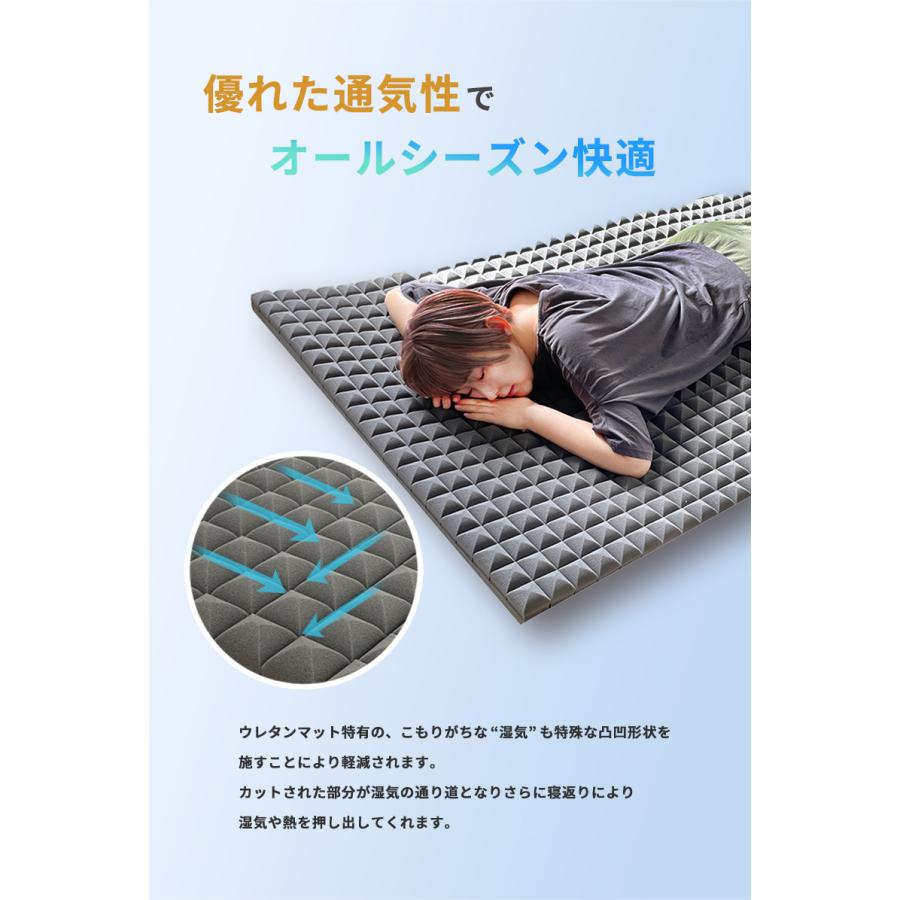 マットレス シングル 腰痛 トッパー 高反発 ウレタン 薄型