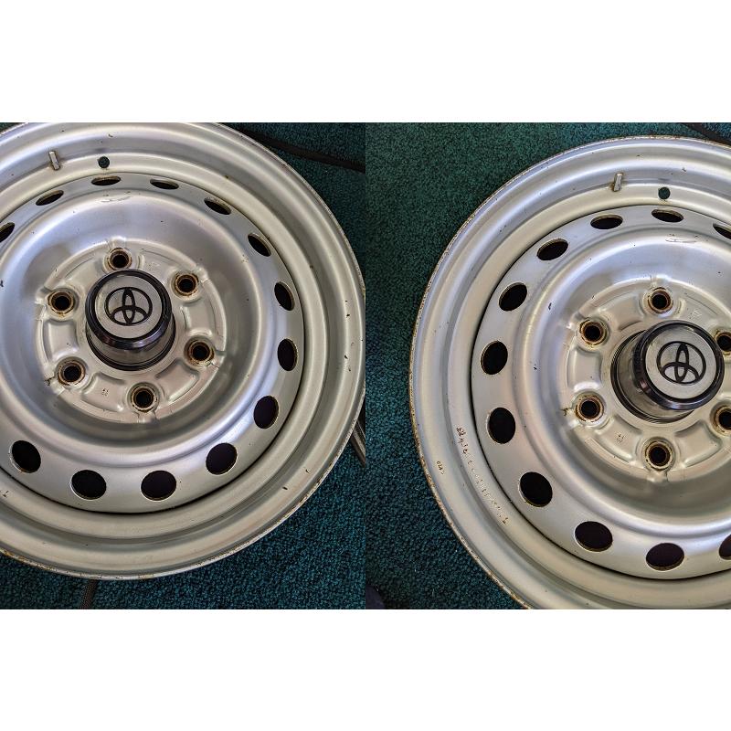 ハイエース ☆15インチ 中古 トヨタ 純正 鉄ホイール 4本 6穴 PCD