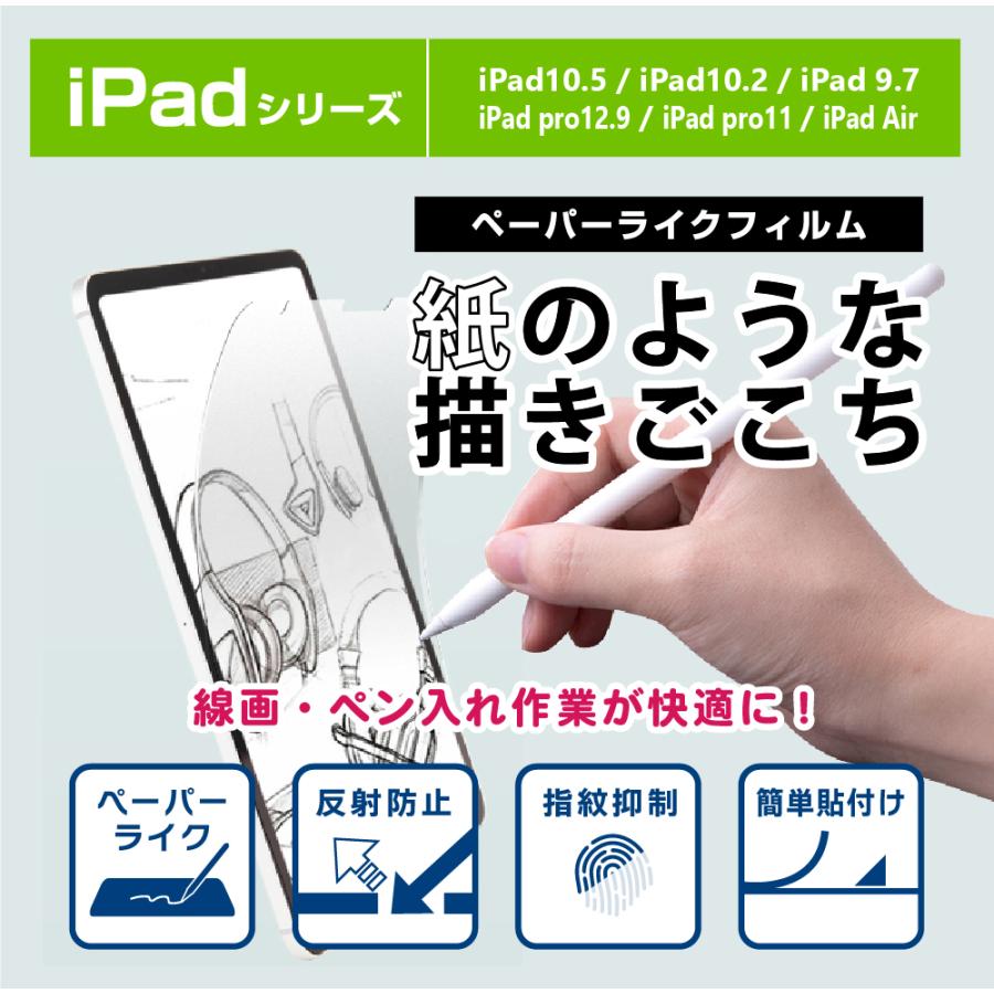 ペーパーライクフィルム iPad Air / Pro 保護フィルム ペン先の磨耗