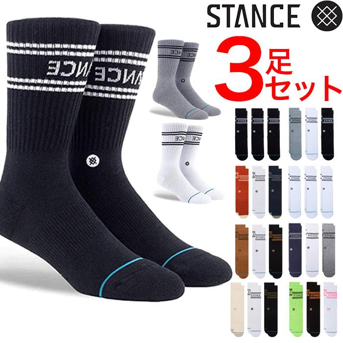 STANCE（スタンス） STANCE SOCKS ソックス 靴下 BASIC CRW 3足 セット