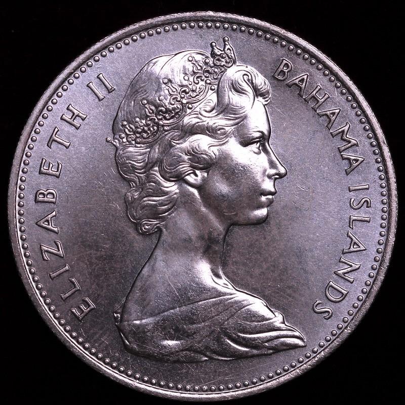 バハマ諸島 1969年 エリザベス2世 国鳥フラミンゴ 2ドル銀貨 : エルズ