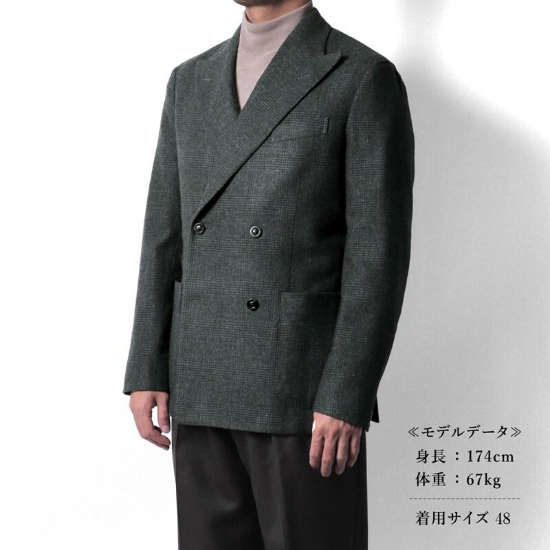 BOGLIOLI（ボリオリ） ウールフランネルグレンチェック柄4Bダブル