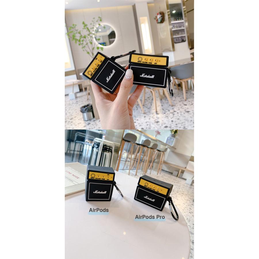 Marshall アンプ AirPods Pro ケース 第1-第4世代 ブラック マーシャル
