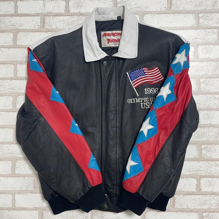 スタジャン レザージャケット メンズ レディース アメリカントゥーンズ