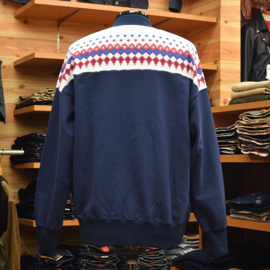 Pherrow's（フェローズ） スノーパターンスウェット ネイビー : メンズ