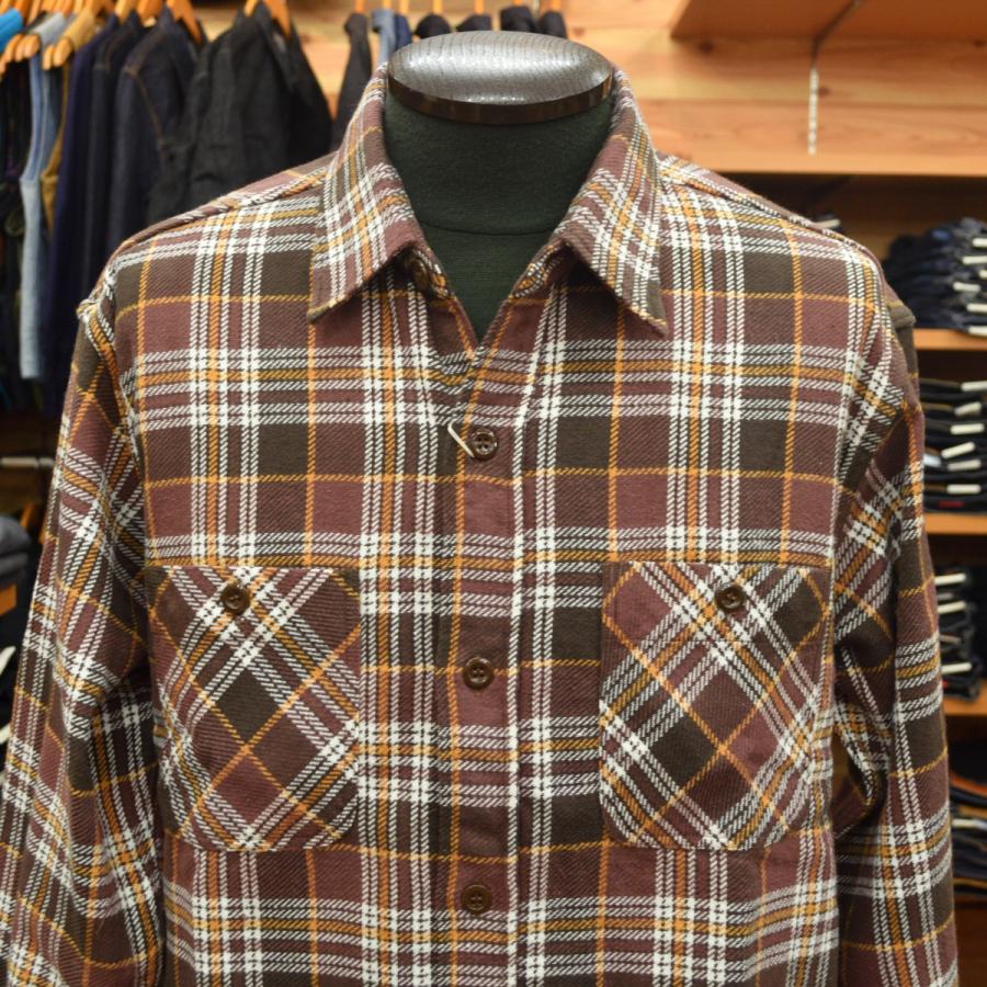 SUGAR CANE (シュガーケーン) ツイルチェック 長袖ワークシャツ