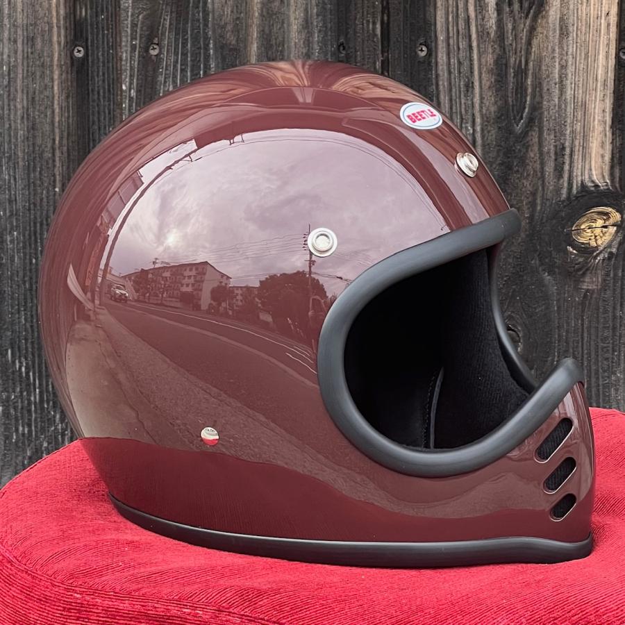 オーシャンビートル BEETLE MTX MOTO STYLE HELMET マルーン