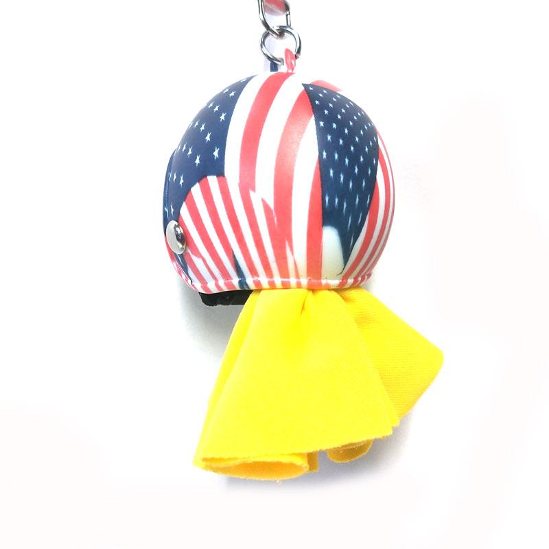 てるぼう＆ヘルメットキーホルダーセット『USA』 雨 梅雨 てるてる