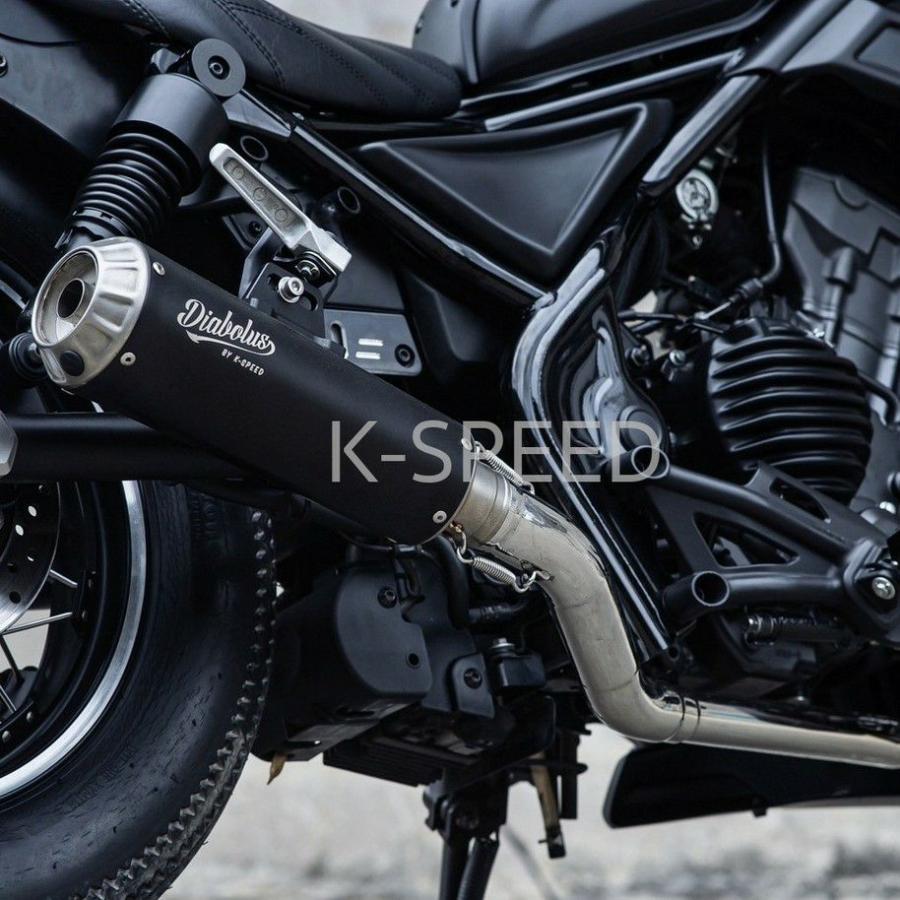 レブル250 フルエキゾーストマフラー Diabolus ステンレス/ブラック K