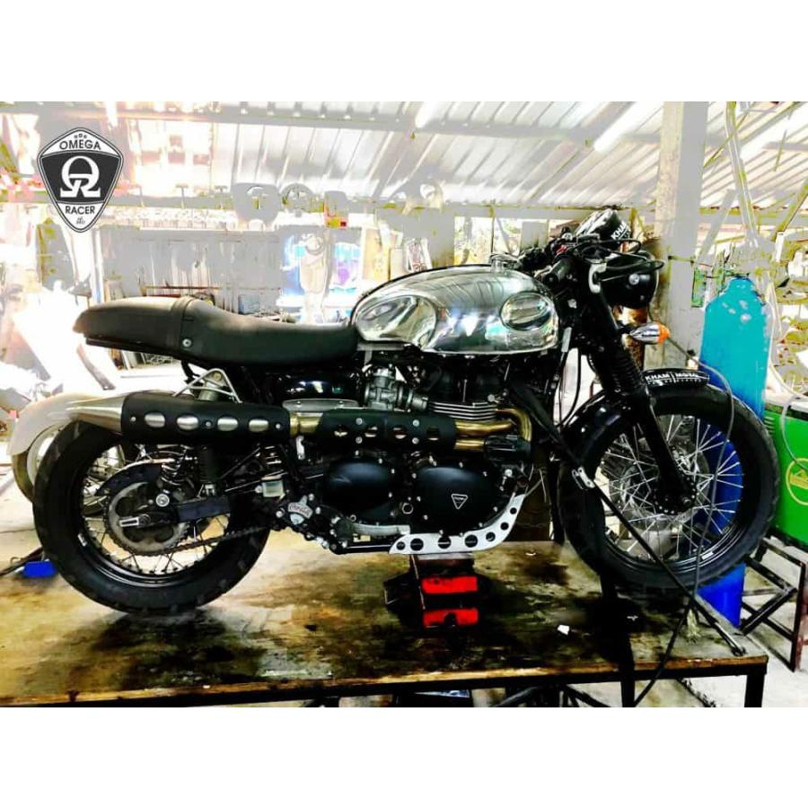 空冷ボンネビル T100 スクランブラー スラクストン アルミタンク