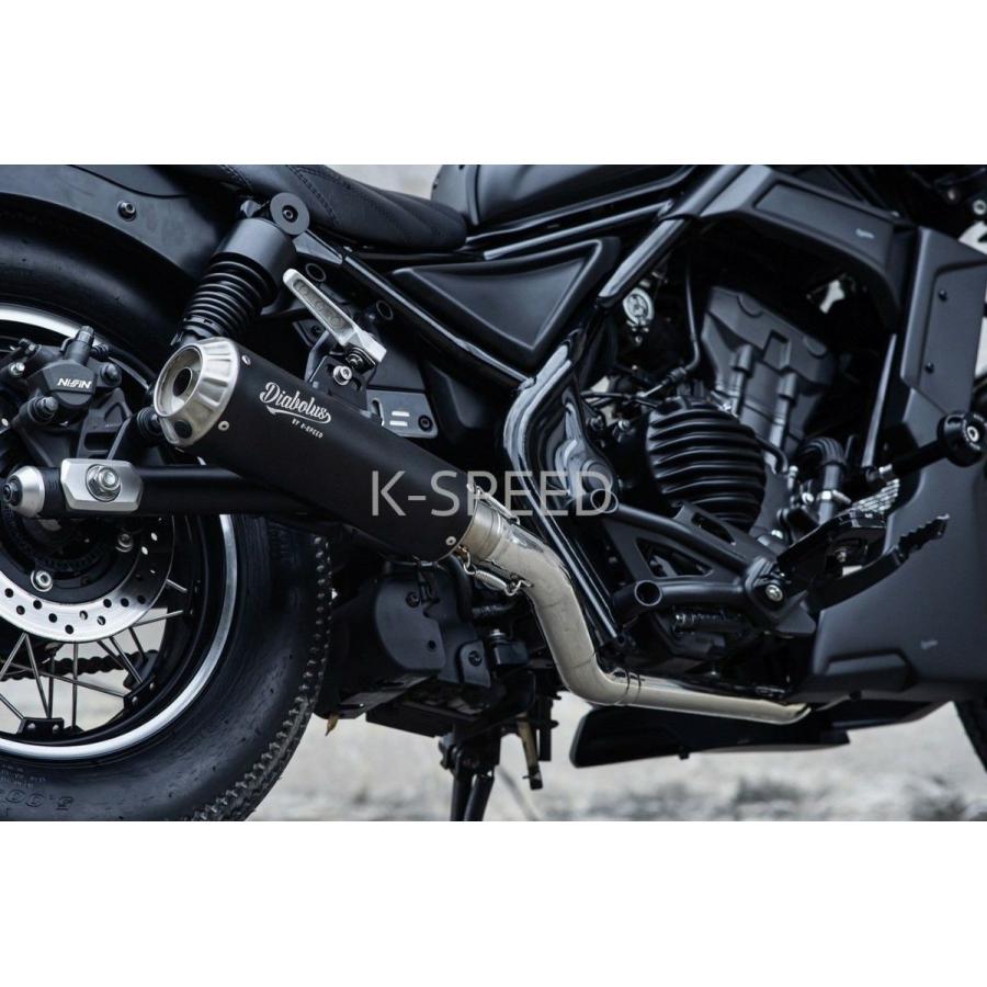レブル250 フルエキゾーストマフラー Diabolus ステンレス/ブラック K