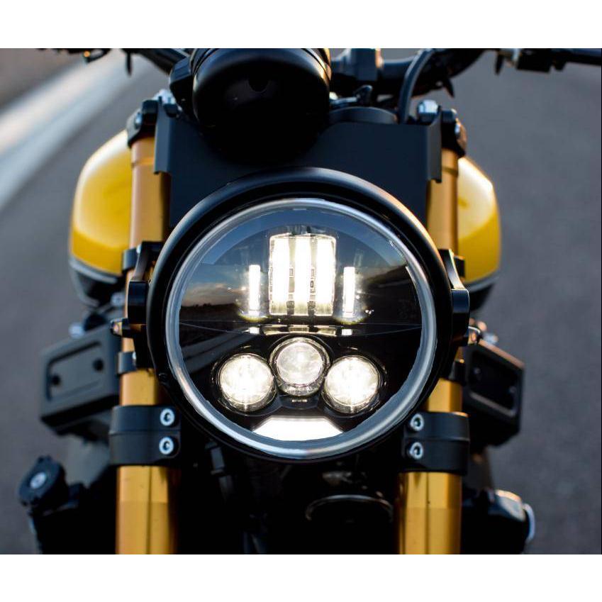 MOTODEMIC 7インチ EVOスタンダード LEDヘッドライト ブラック ヤマハ