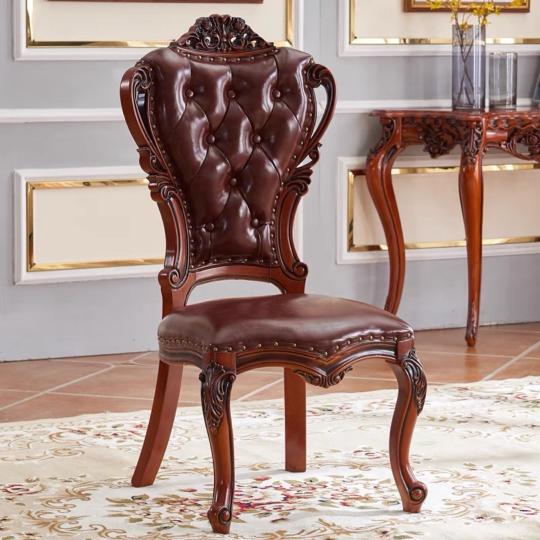 アンティーク調ロココ調 木彫り枠背もたれ付きスツール 椅子イス いす