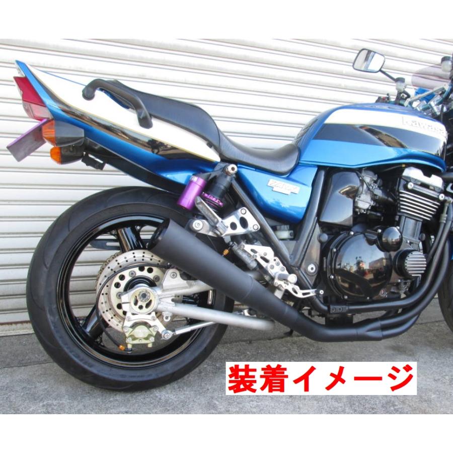 ZRX1100 ZRX1200 メガホンマフラー ブラック KERKERタイプ : バイク