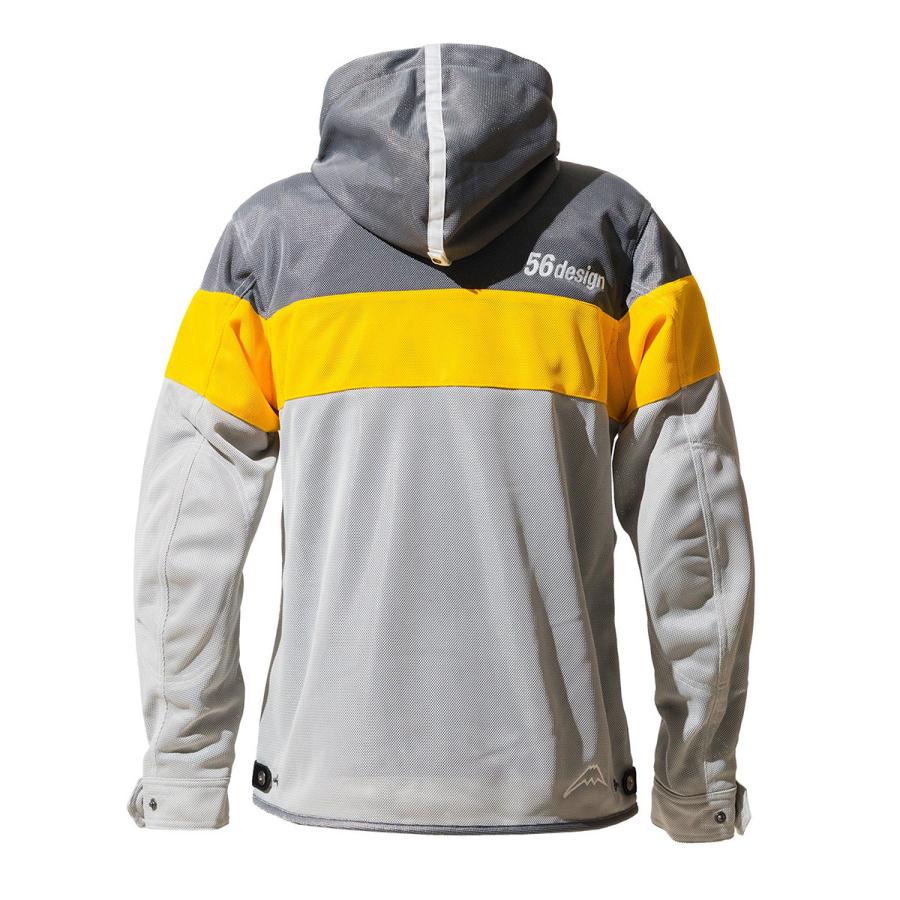 56デザイン メッシュジャケット ボーダー メッシュ パーカー バイク