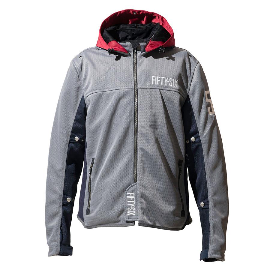 56デザイン メッシュジャケット カラー フーディー メッシュ