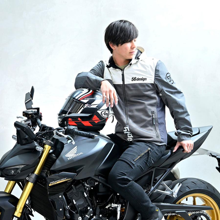 56デザイン メッシュジャケット ハーフ メッシュ パーカー エヴォ 2