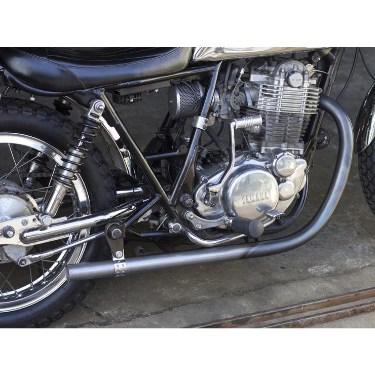 MOTOR ROCK SR400/500 オールドスタイル手曲げマフラー ベアメタル