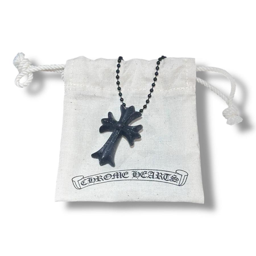 CHROME HEARTS Rubber Small CH Cross Silicon Necklace ラメラバー